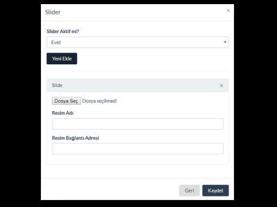 Sliders Settings
